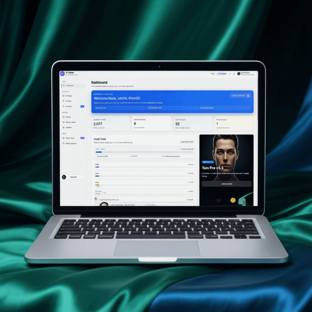 AI Studio dashboard overview with credit analytics